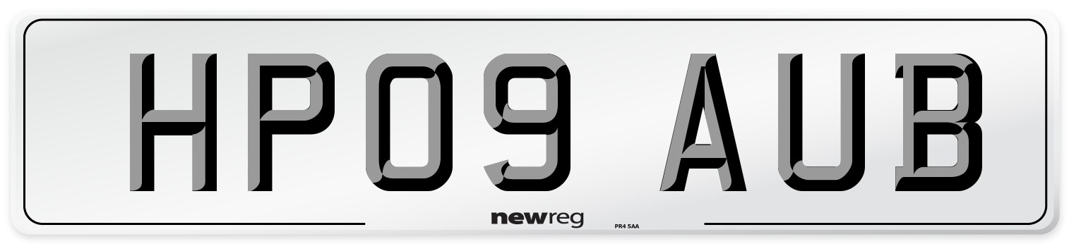 HP09 AUB Number Plate from New Reg